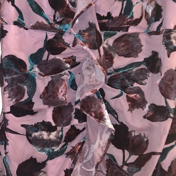 Aidan Mattox Floral Burnout Velvet Dress - Picture 2 of 8